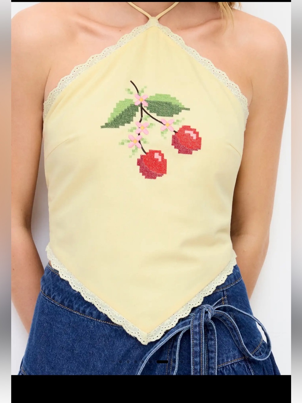 HALTER EMBROIDERY TOP - Picture 8 of 15